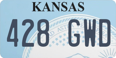KS license plate 428GWD