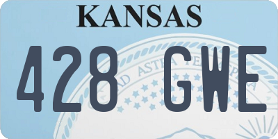 KS license plate 428GWE