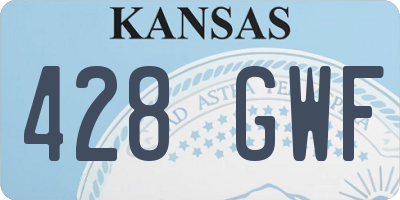 KS license plate 428GWF