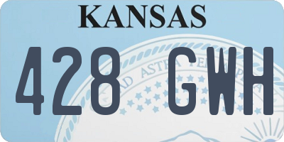 KS license plate 428GWH