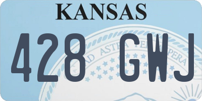 KS license plate 428GWJ