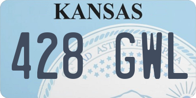 KS license plate 428GWL