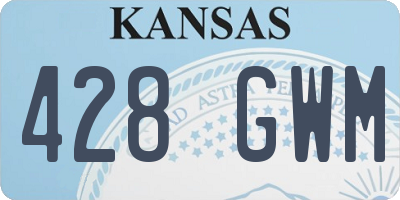 KS license plate 428GWM