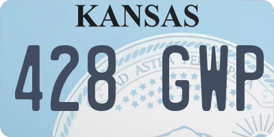 KS license plate 428GWP
