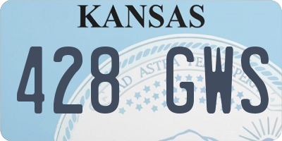 KS license plate 428GWS