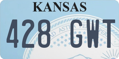 KS license plate 428GWT