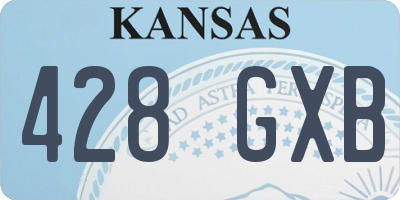 KS license plate 428GXB