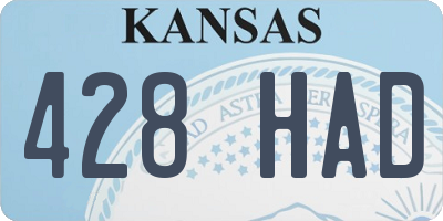 KS license plate 428HAD