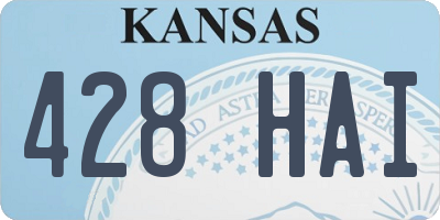 KS license plate 428HAI