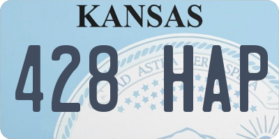 KS license plate 428HAP