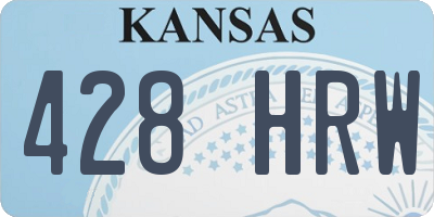 KS license plate 428HRW