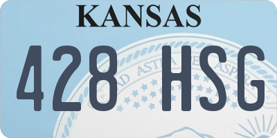 KS license plate 428HSG