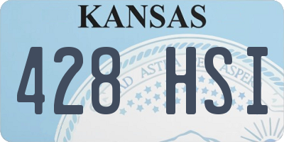 KS license plate 428HSI