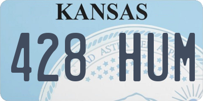 KS license plate 428HUM