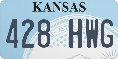 KS license plate 428HWG