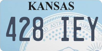 KS license plate 428IEY