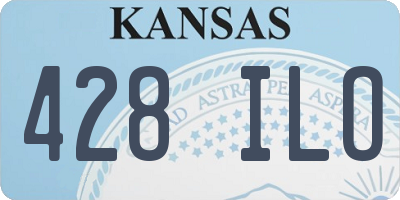 KS license plate 428ILO