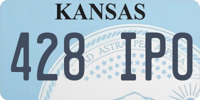 KS license plate 428IPO