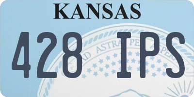 KS license plate 428IPS