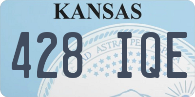 KS license plate 428IQE