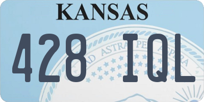 KS license plate 428IQL