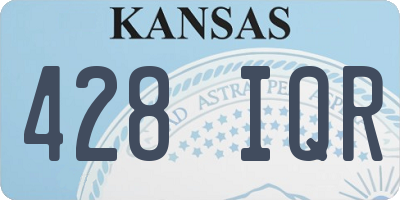 KS license plate 428IQR