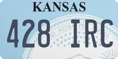KS license plate 428IRC