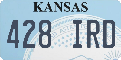 KS license plate 428IRD
