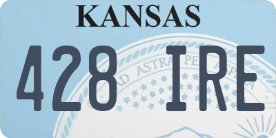 KS license plate 428IRE