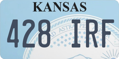 KS license plate 428IRF