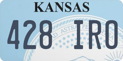 KS license plate 428IRO