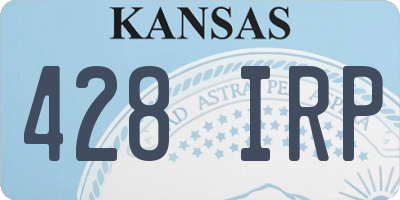 KS license plate 428IRP