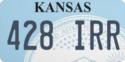 KS license plate 428IRR