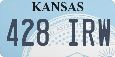 KS license plate 428IRW