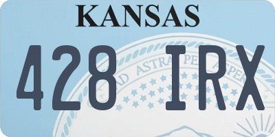 KS license plate 428IRX