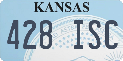 KS license plate 428ISC