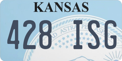 KS license plate 428ISG