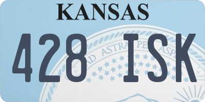 KS license plate 428ISK