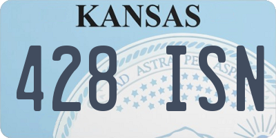KS license plate 428ISN