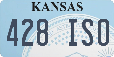 KS license plate 428ISO