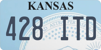 KS license plate 428ITD