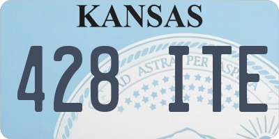 KS license plate 428ITE