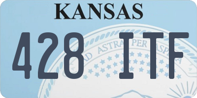 KS license plate 428ITF