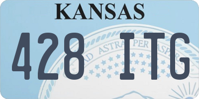 KS license plate 428ITG