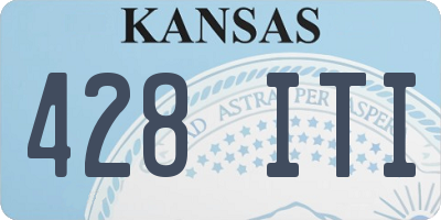 KS license plate 428ITI