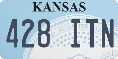 KS license plate 428ITN