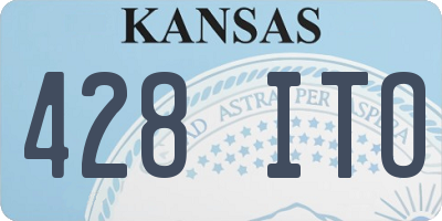 KS license plate 428ITO