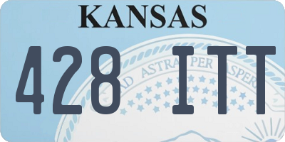 KS license plate 428ITT