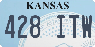 KS license plate 428ITW