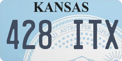 KS license plate 428ITX